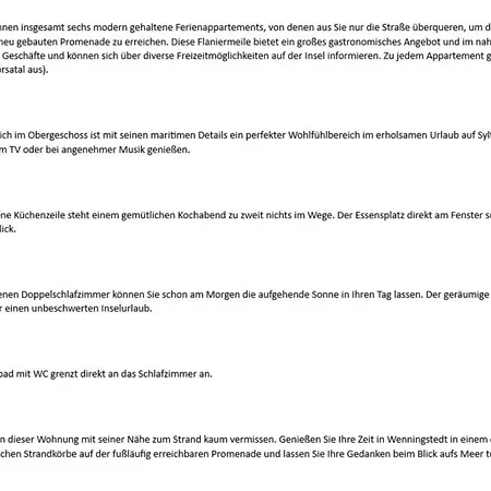 Steinburg - Duenenstr 6, App 4 Wenningstedt-Braderup